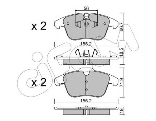 set placute frana,frana disc