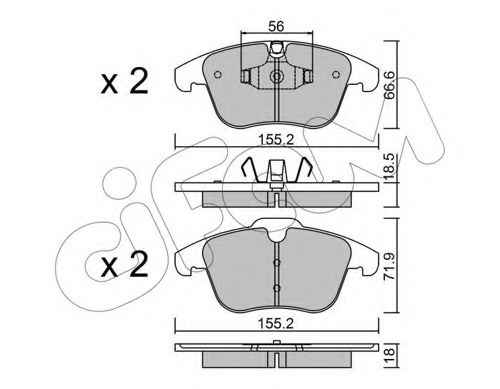 set placute frana,frana disc