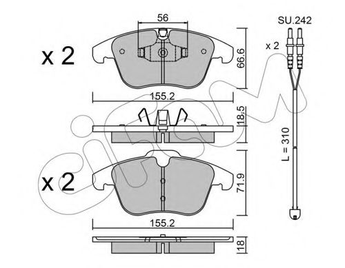 set placute frana,frana disc