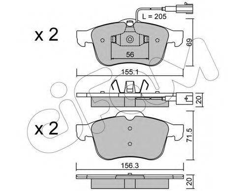 set placute frana,frana disc