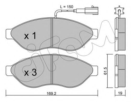 set placute frana,frana disc