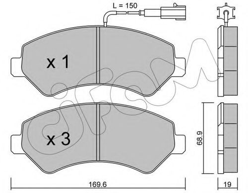 set placute frana,frana disc