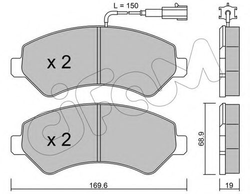 set placute frana,frana disc