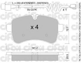 set placute frana,frana disc