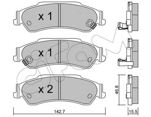 set placute frana,frana disc