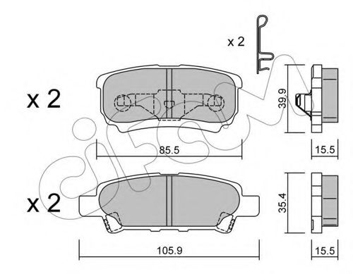 set placute frana,frana disc