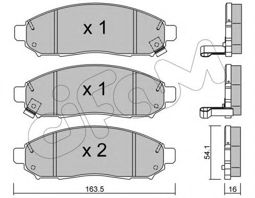 set placute frana,frana disc