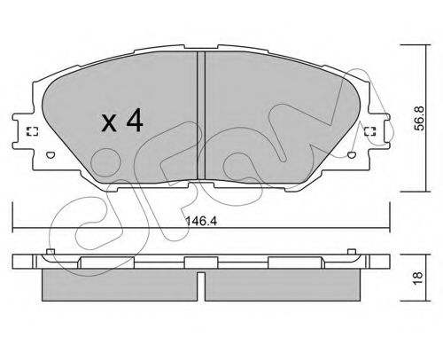 set placute frana,frana disc