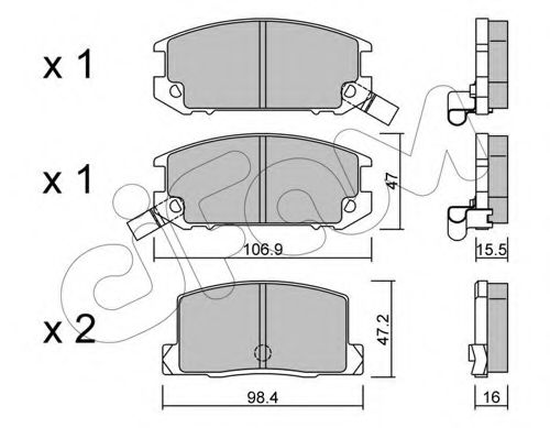 set placute frana,frana disc