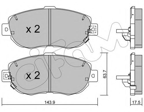 set placute frana,frana disc