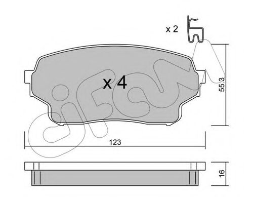 set placute frana,frana disc