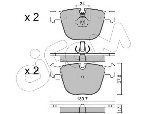 set placute frana,frana disc