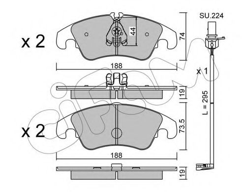 set placute frana,frana disc