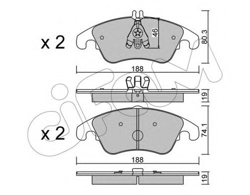 set placute frana,frana disc