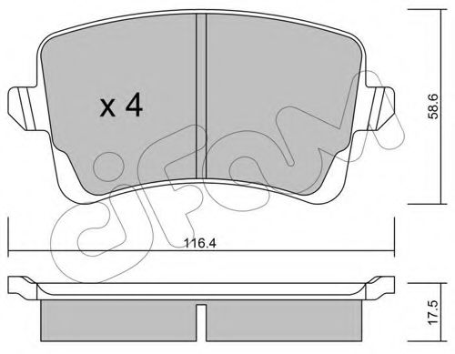 set placute frana,frana disc