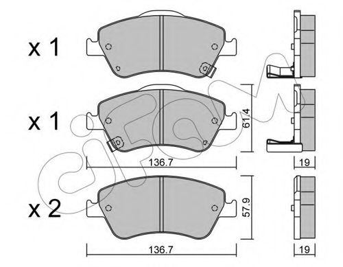 set placute frana,frana disc