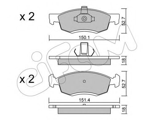 set placute frana,frana disc