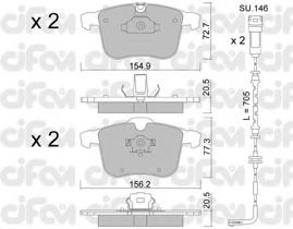 set placute frana,frana disc