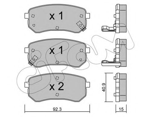 set placute frana,frana disc