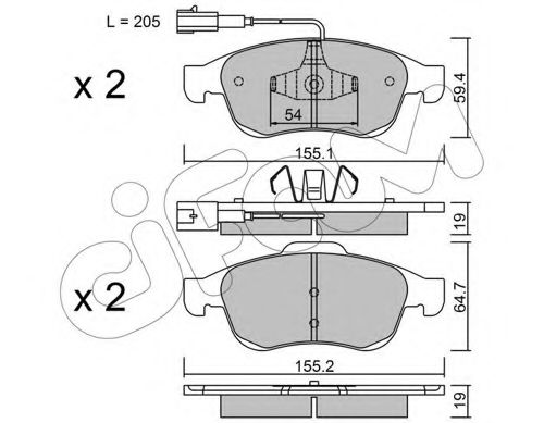 set placute frana,frana disc