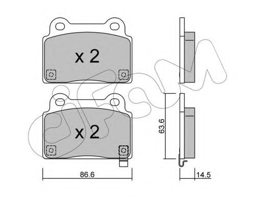 set placute frana,frana disc