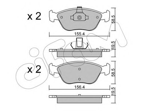 set placute frana,frana disc