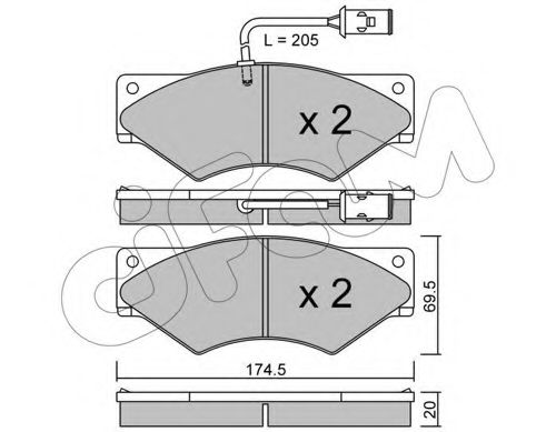 set placute frana,frana disc