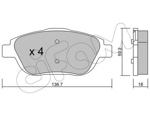 set placute frana,frana disc