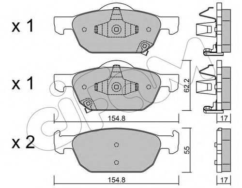 set placute frana,frana disc