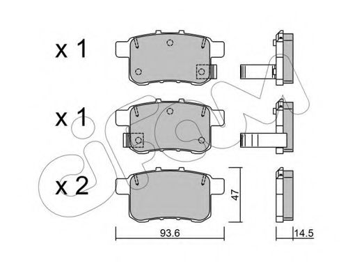 set placute frana,frana disc