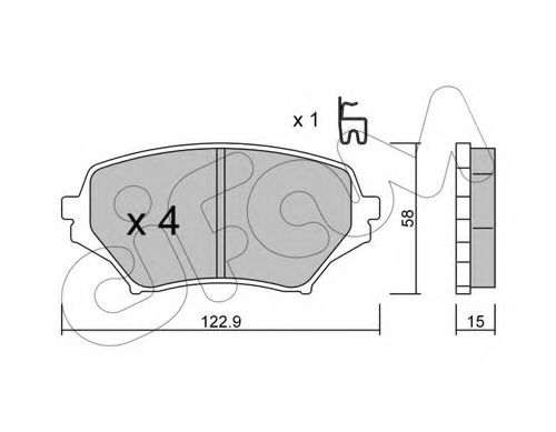 set placute frana,frana disc