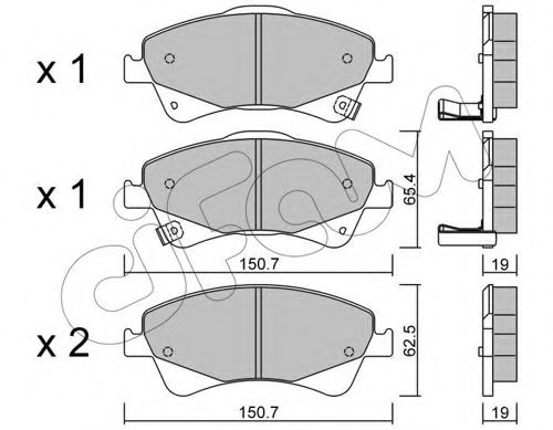 set placute frana,frana disc