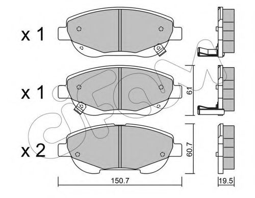 set placute frana,frana disc