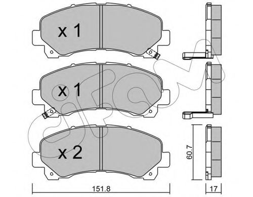 set placute frana,frana disc