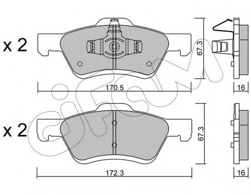 set placute frana,frana disc