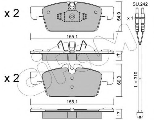 set placute frana,frana disc