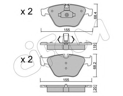 set placute frana,frana disc