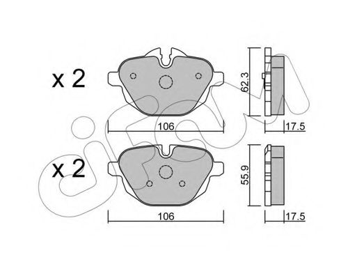 set placute frana,frana disc