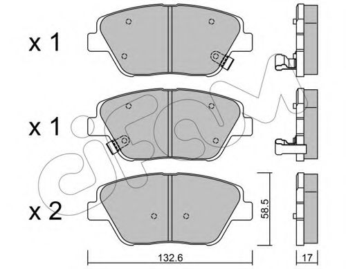 set placute frana,frana disc