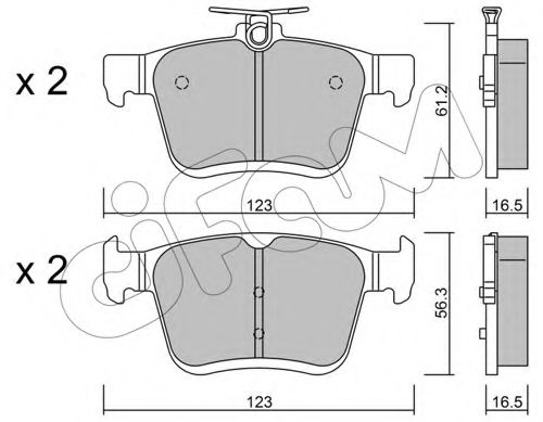 set placute frana,frana disc