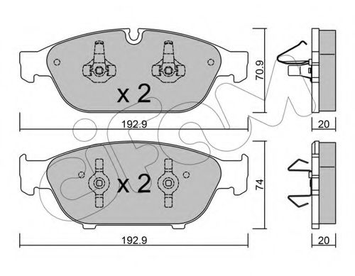 set placute frana,frana disc