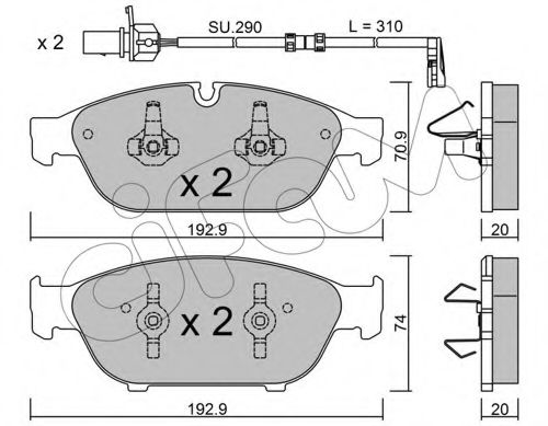 set placute frana,frana disc