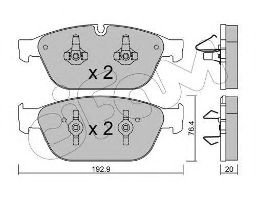 set placute frana,frana disc