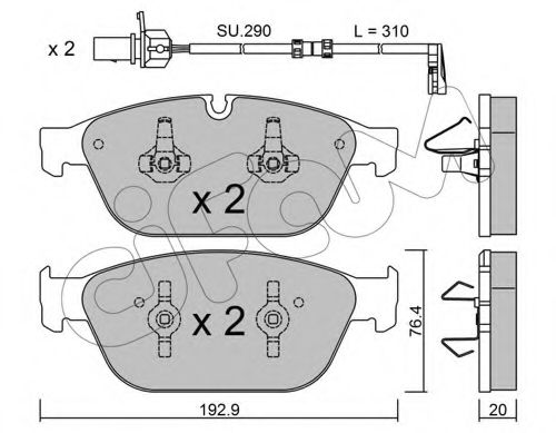 set placute frana,frana disc