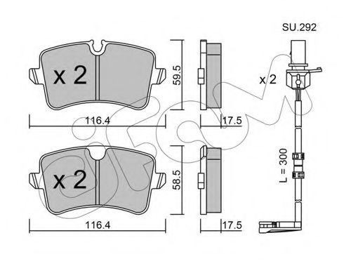 set placute frana,frana disc