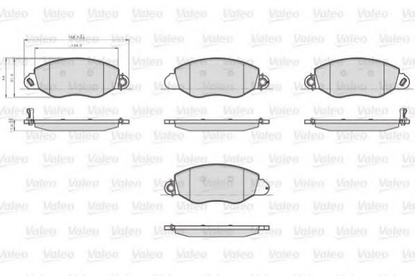 set placute frana,frana disc