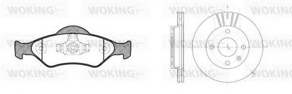 Set frana, frana disc