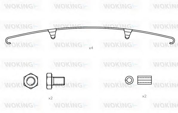 Set accesorii, placute frana