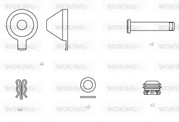 Set accesorii, placute frana