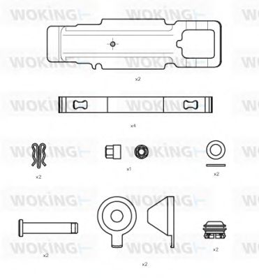 Set accesorii, placute frana